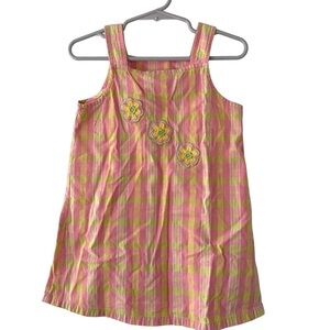 Strawberry Faire Toddler Vintage Cotton Checkered Dress